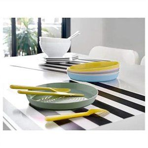 Ikea KALAS Plate, Mixed Colours Assorted Colours(Pack of 6)